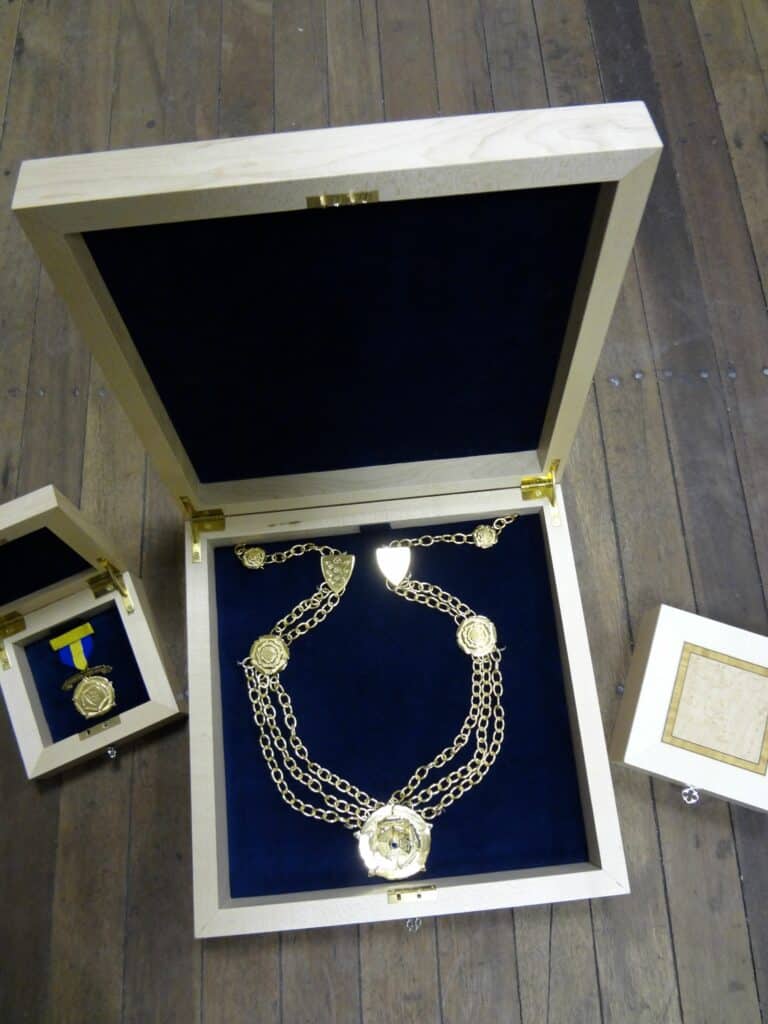 Peter Mandelson Chains of Office boxes